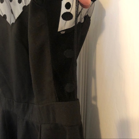 Black Polka Dot Mesh Top Dress 🖤 - Picture 5 of 6